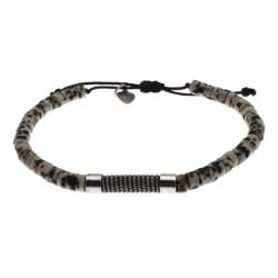 Bracelet Pierre Rondelle Turn Monte Sur Fil Avec Macrame