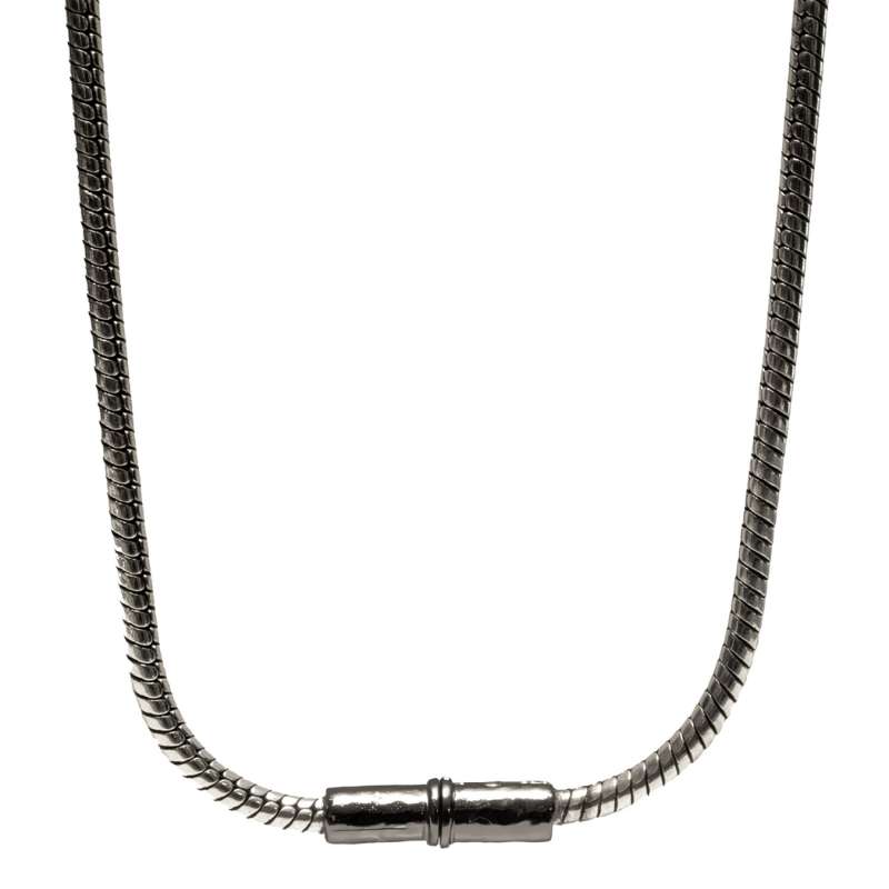Collier Chaine Serpent Avec Douilles Martelees