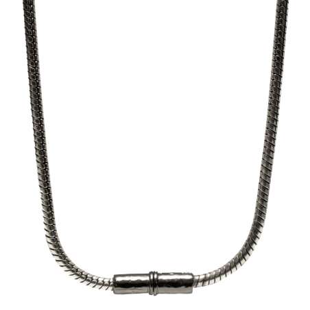 Collier Chaine Serpent Avec Douilles Martelees