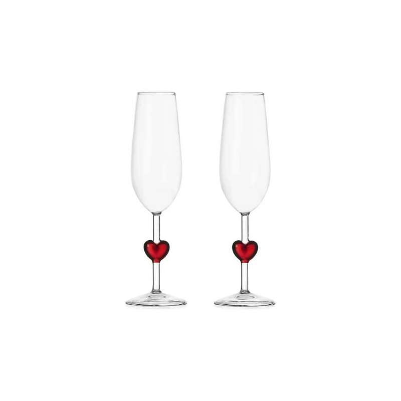 Set De 2 Stem Glass Cuore Tumbler Cuore