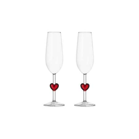 Set De 2 Stem Glass Cuore Tumbler Cuore
