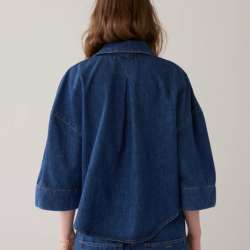 Blouse Denim Kimono Cotton