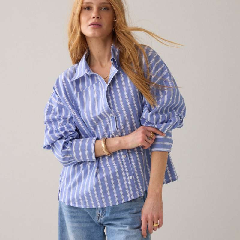 Blouse Shirt Stripe