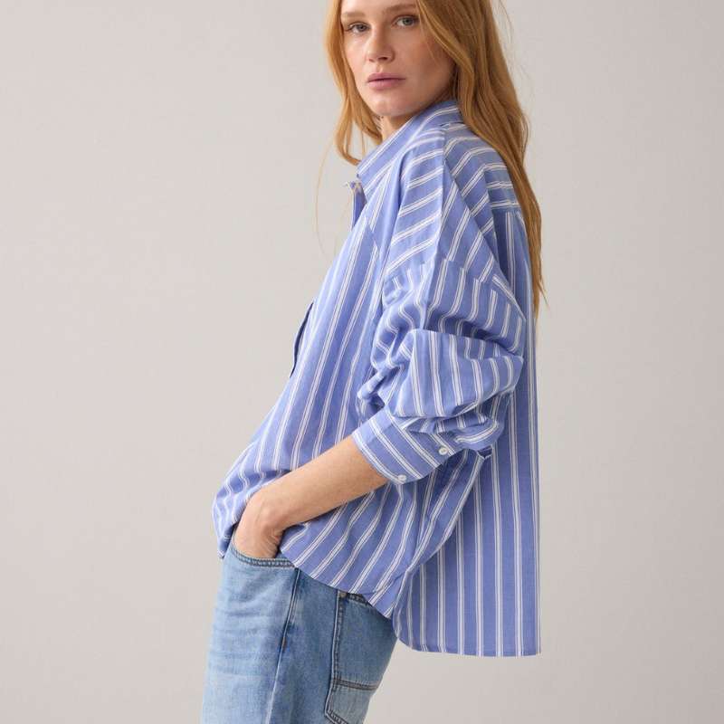 Blouse Shirt Stripe
