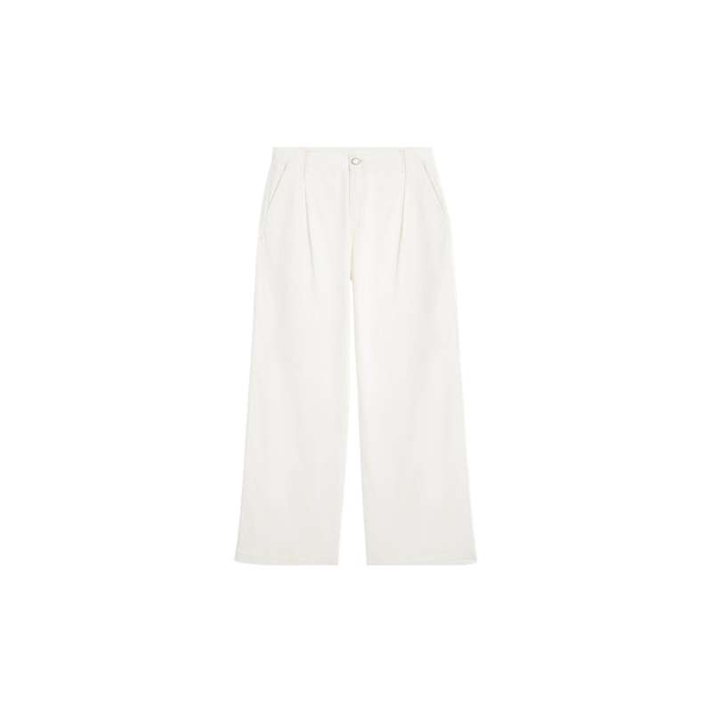 Wide Leg Jeans White Denim