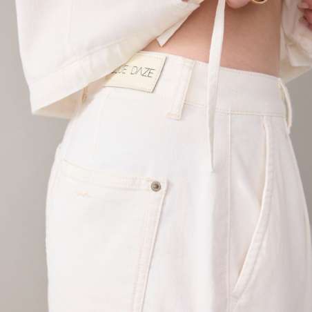 Wide Leg Jeans White Denim