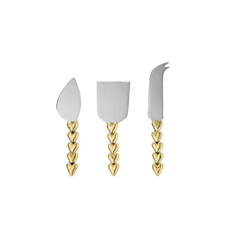 Holly Heart Cheese Set