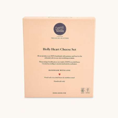 Holly Heart Cheese Set