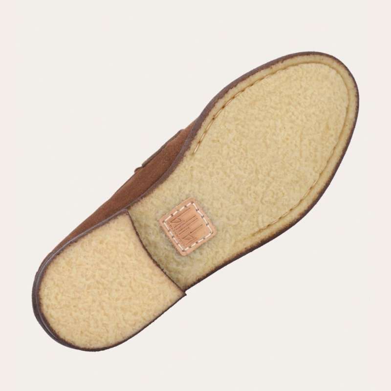 Mocassin Semelle CrepeBout Arrondi, Surpiqures