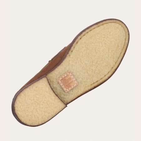 Mocassin Semelle CrepeBout Arrondi, Surpiqures