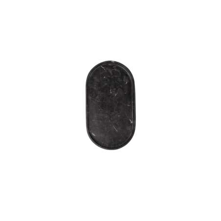 Plateau Oval En Marbre Noir