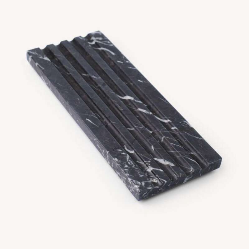 Grand Porte Savon Sirius En Marbre Noir