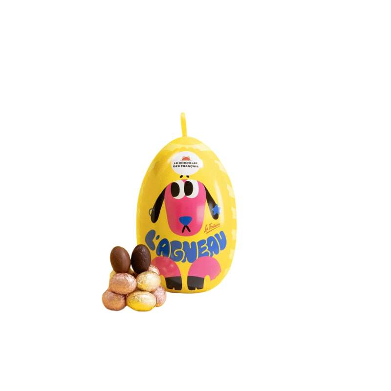 Oeufs Praline Caramel LaitGianduja Feuillete Noir / 225g