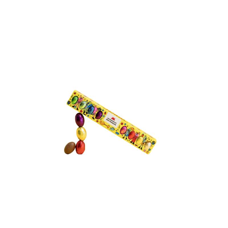 Oeufs Praline Caramel LaitGianduja Feuillete Noir / 225g
