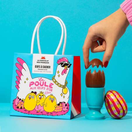 Sac Contenant 5 Oeufs à Cacher Au Chocolat Au Lait (110g)