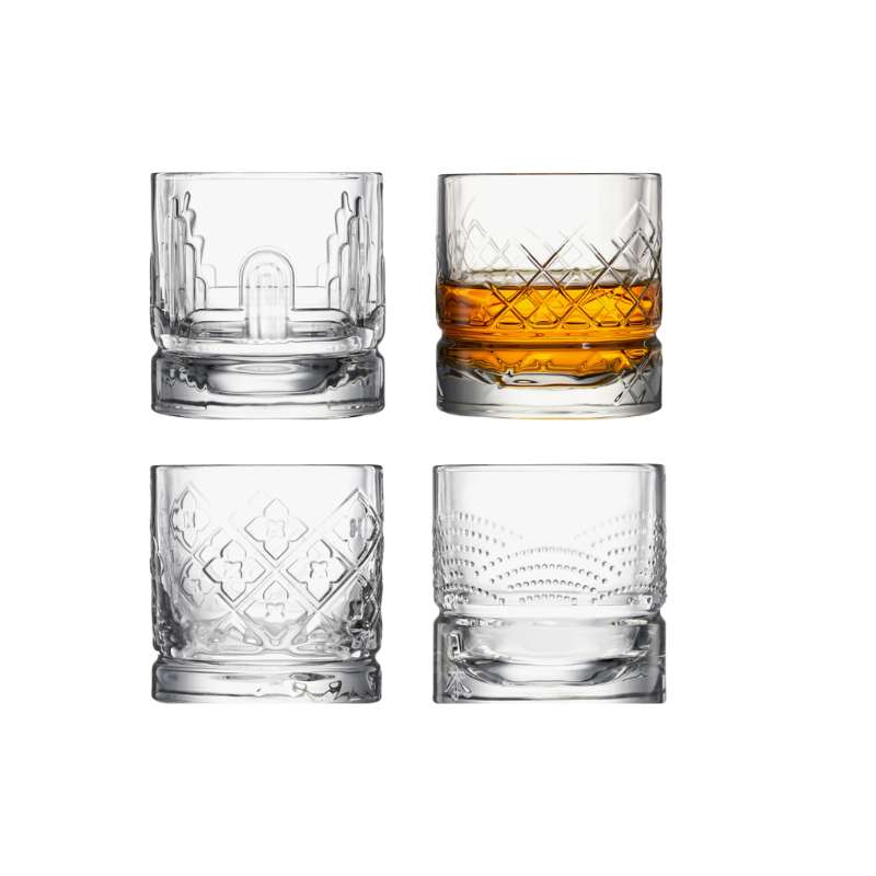 Coffret 4 gobelets à whisky "Dandy"