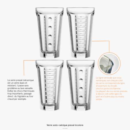 Coffret 4 longs verres "SAGA"