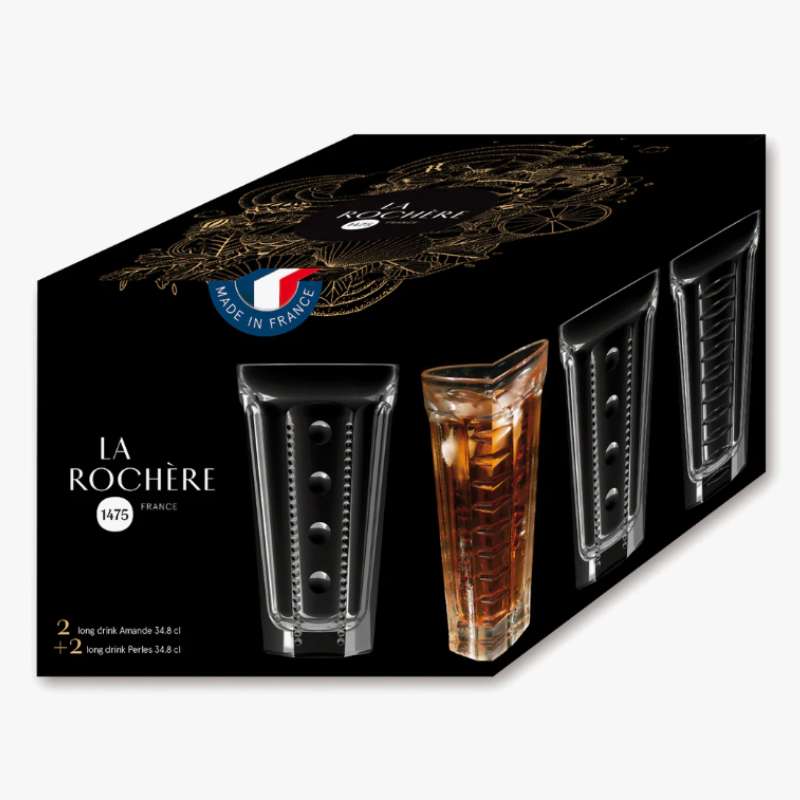 Coffret 4 longs verres "SAGA"