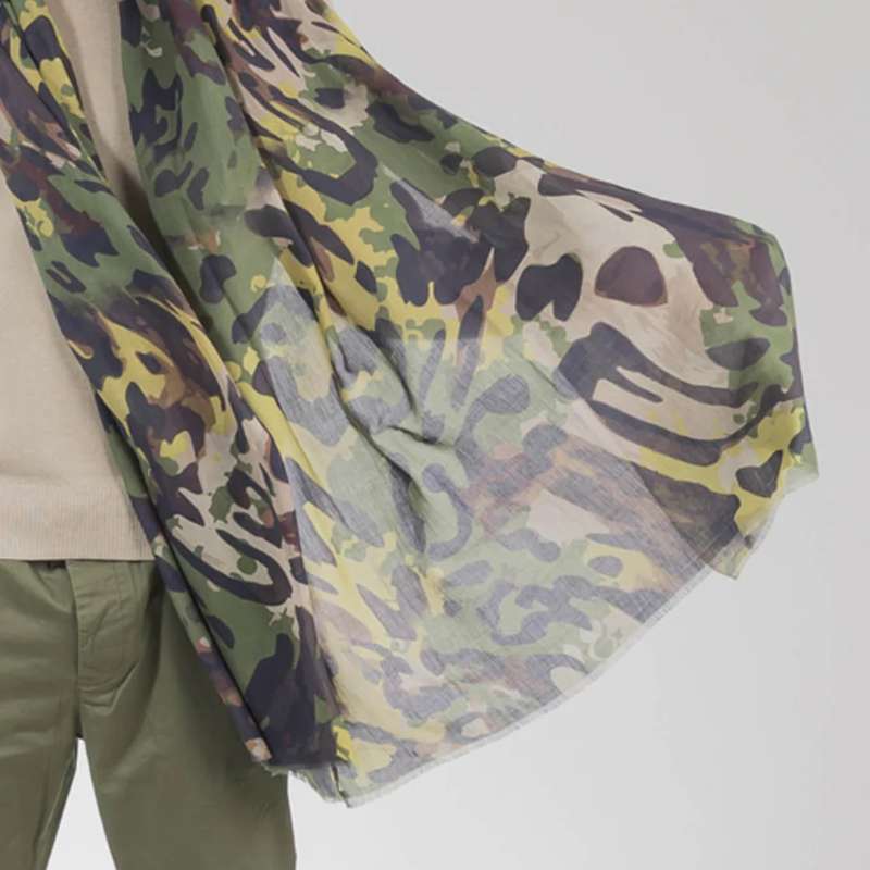 Chèche homme imprimé en coton, modal et laine - Monsieur Charli