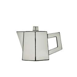 Tea Pot White/black Carte Blan