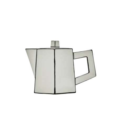 Tea Pot White/black Carte Blan