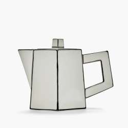 Tea Pot White/black Carte Blan
