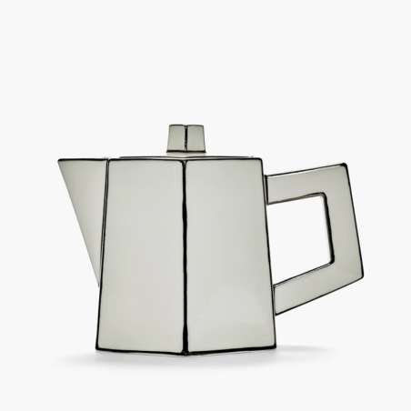Tea Pot White/black Carte Blan