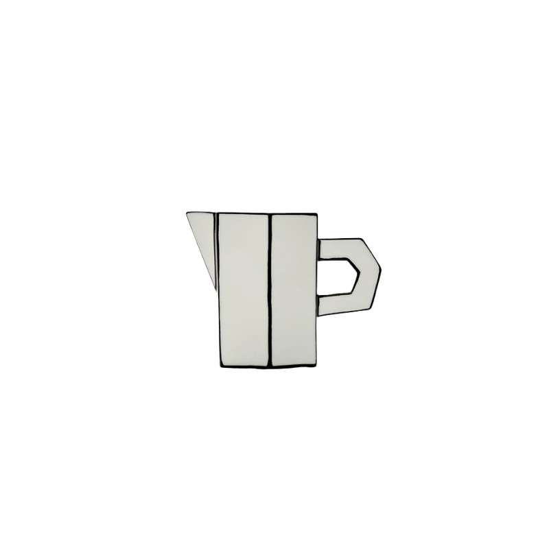 Jug White/black Carte Blanche