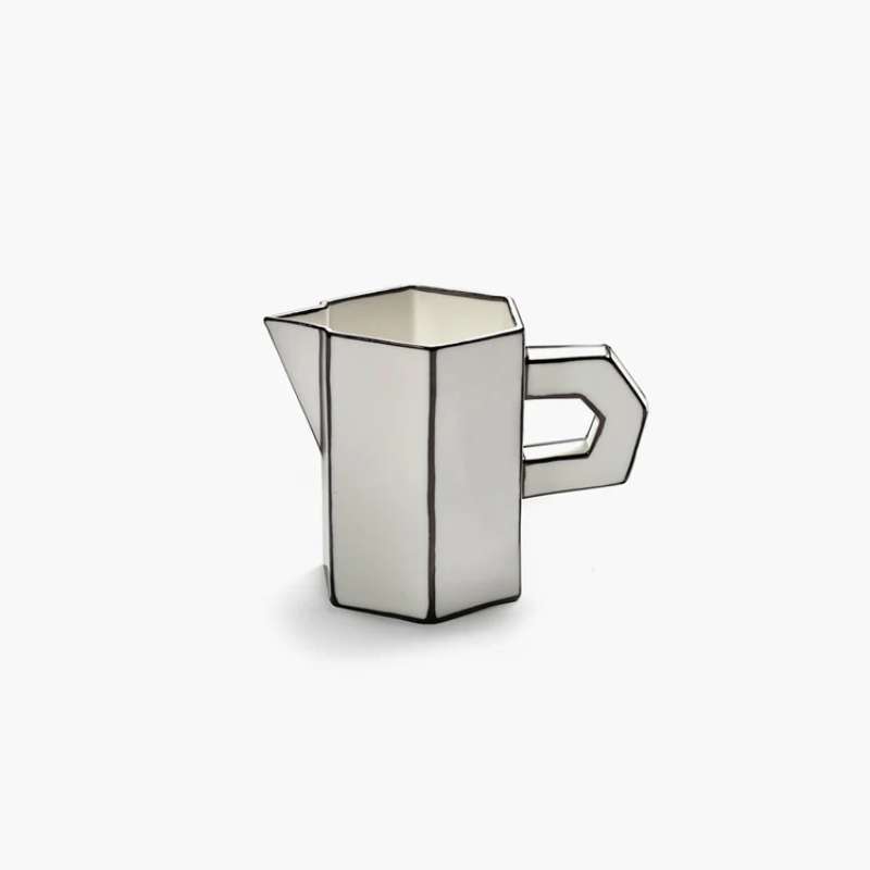 Jug White/black Carte Blanche