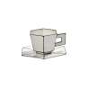Cappuccino Cup + Saucer White/