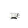 Espresso Cup + Saucer White/bl