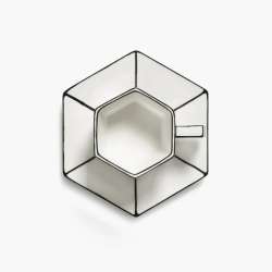 Espresso Cup + Saucer White/bl