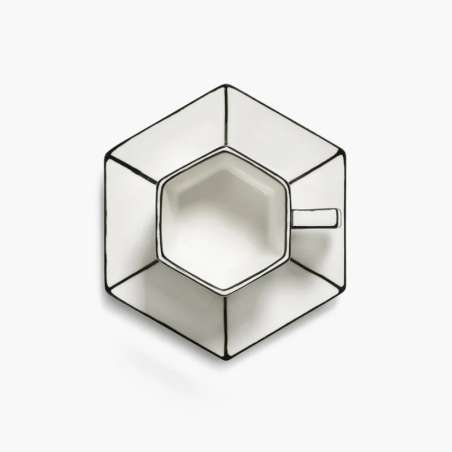 Espresso Cup + Saucer White/bl