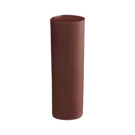Vase, Bordeaux Sq Lines And Sq D. 8 Cm, H. 25 Cm