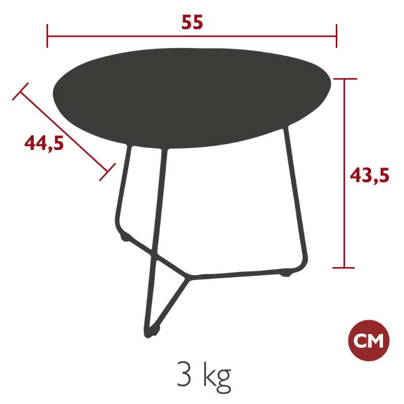 Table basse plateau amovible Cocotte - Fermob
