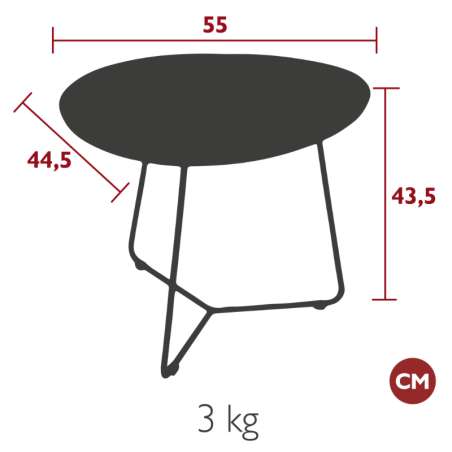Table basse plateau amovible Cocotte - Fermob