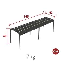 Banc 3/4 places Luxembourg - Fermob