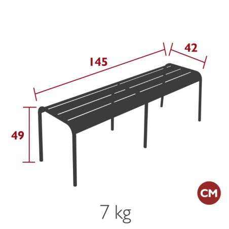 Banc 3/4 places Luxembourg - Fermob