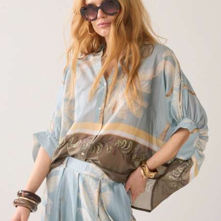 Blouse Palmtree Print