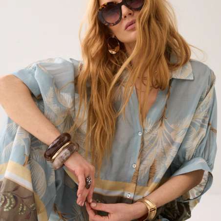 Blouse Palmtree Print