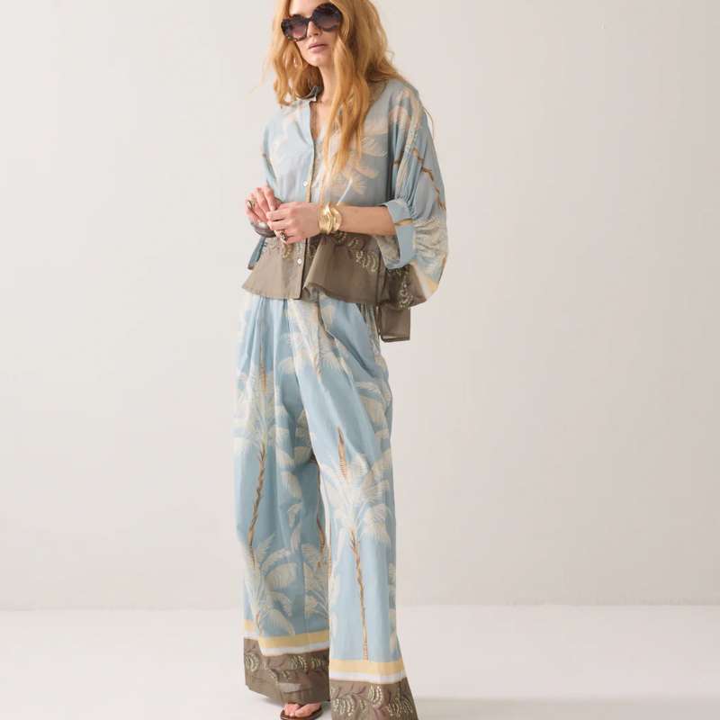 Blouse Palmtree Print