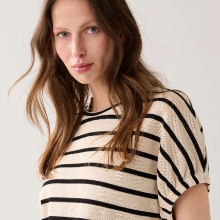 Top Striped Gauze