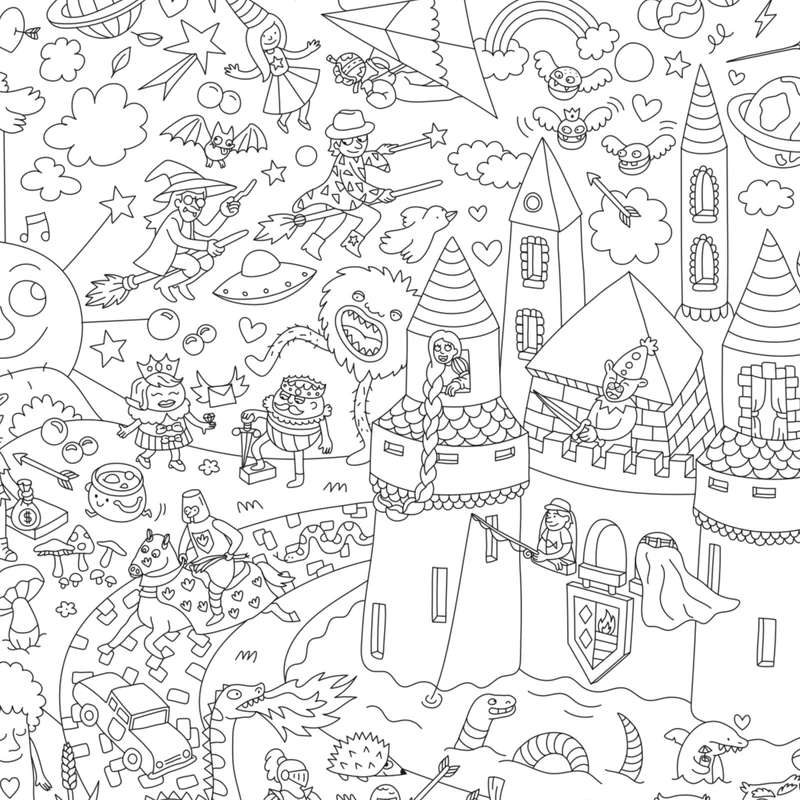 Poster géant à colorier Fun Park - OMY