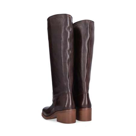 Bottes Hautes Cuir Cuir Lisse Bout Carré BILLI BI