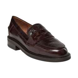 Mocassin Artisanal Cuir Bout Rond Découpe Avant BILLI BI
