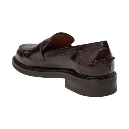 Mocassin Artisanal Cuir Bout Rond Découpe Avant BILLI BI