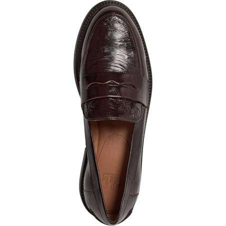 Mocassin Artisanal Cuir Bout Rond Découpe Avant BILLI BI