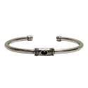 Bracelet Jonc Douille Martelée Pierres Naturelles SING A SONG