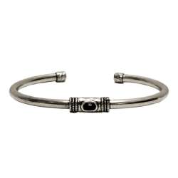 Bracelet Jonc Douille Martelée Pierres Naturelles SING A SONG