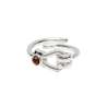 Bague Horizontale Martelée Pierres Nat Corde De Basse Reg SING A SONG